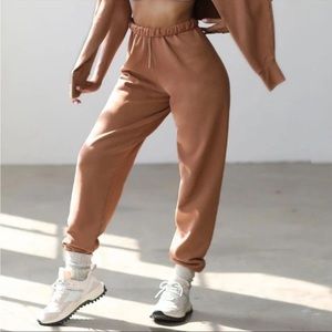 Joah Brown Oversized Jogger in Terra Cotta XS/S.